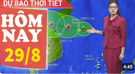 Dự báo thời tiết hôm nay mới nhất 29/8